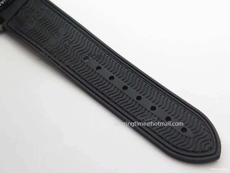 0427 Planet Ocean 45mm GMT DLC JHF Best Edition Black Dial On Rubber Strap A Durable 8194